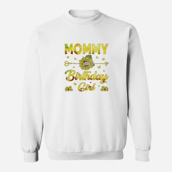 Mommy Of The Birthday Girl Mom Sunflower Gifts Sweatshirt | Crazezy CA