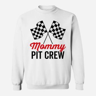 Mommy Pit Crew For Racing Party Costume Funny Family Sweatshirt | Crazezy UK