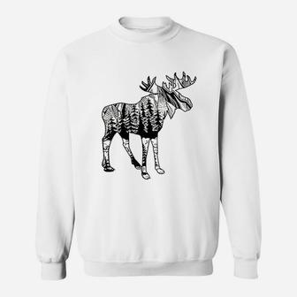 Moose Sighting Forest Sweatshirt | Crazezy CA