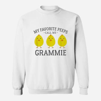 My Favorite Peeps Call Me Grammie Sweatshirt | Crazezy