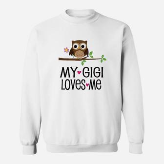 My Gigi Loves Me Girl Owl Sweatshirt | Crazezy
