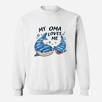My Oma Loves Me Whale Shark Baby Sweatshirt | Crazezy CA