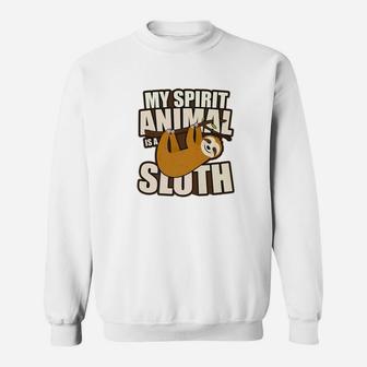 My Spirit Animal Is A Sloth Funny Sloth Gif Sweatshirt - Thegiftio UK