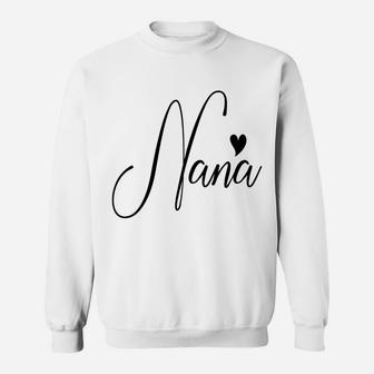 Nana Heart For Grandma Women Christmas Grandparents Day Sweatshirt | Crazezy UK