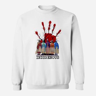 Native American Indigenous Red Hand Women Gifts Sweatshirt Sweatshirt | Crazezy