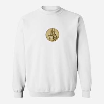 Netsuke Of Rabbit Stirring Elixir Ivory Japanese Art Sweatshirt - Thegiftio