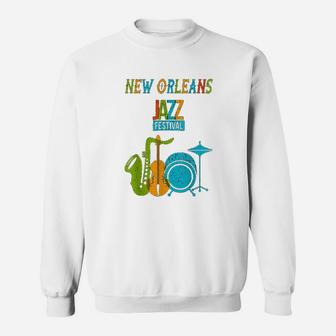New Orleans Festival Of Jazz Music Gift Louisiana Jazz Sweatshirt - Thegiftio UK