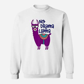 No Drama Llama Cute Sweatshirt | Crazezy CA