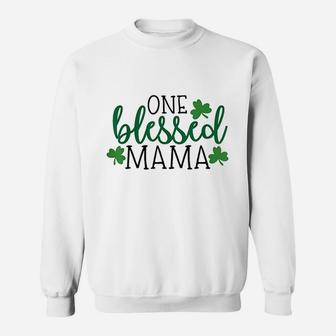 One Blessed Mama Lucky Mama Sweatshirt | Crazezy