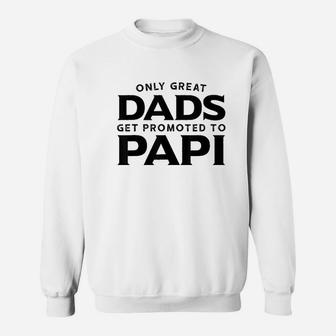 Only Great Dads Get Promoted To Papi Sweatshirt | Crazezy CA