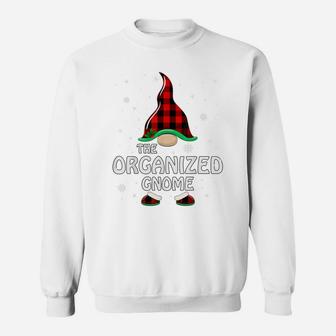Organized Gnome Buffalo Plaid Matching Family Christmas Sweatshirt | Crazezy DE