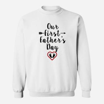 Our First Fathers Day Outfits For Dad And Baby Sweatshirt | Crazezy DE