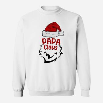 Papa Claus Merry Christmas Dad Santa Claus Head Sweatshirt Sweatshirt | Crazezy