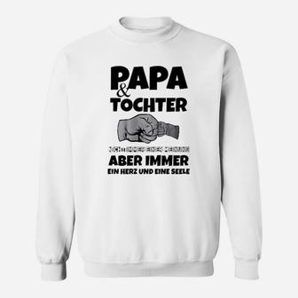 Papa und Tochter Herz Sweatshirt, Verbundenheit und Liebe Design - Seseable