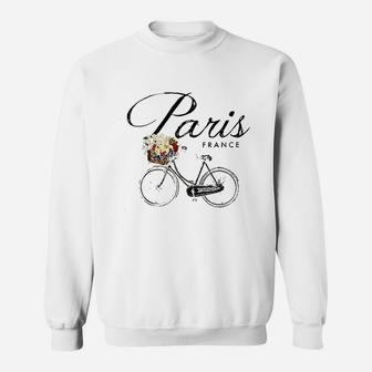 Paris France Souvenir Paris Bike Image Sweatshirt - Thegiftio UK