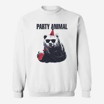 Party Animal Funny Bear Sweatshirt - Thegiftio UK
