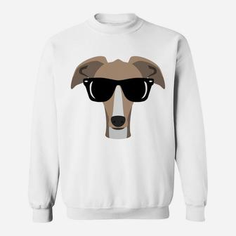 Paws Up Greyhound Dog Mom Dad In Sunglasses Sweatshirt Sweatshirt | Crazezy