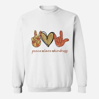Peace Love Kindness Sign Language Sweatshirt - Thegiftio UK