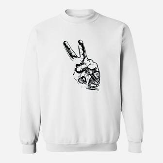 Peace Out Peace Sign Victory Hand Sign Sweatshirt - Thegiftio UK