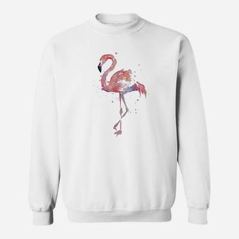 Pink Flamingo Watercolor Sweatshirt - Thegiftio UK