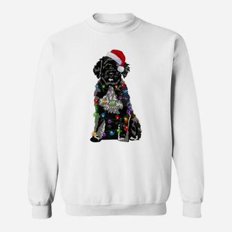 Portuguese Water Dog Christmas Lights Xmas Dog Lover Sweatshirt | Crazezy DE
