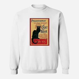 Poster Foundry Le Chat Noir The Black Cat Paris Art Deco Vintage Sweatshirt | Crazezy UK