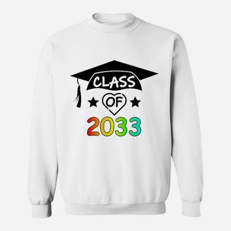 Pre K 12Th Grade Hand Prints Space Graduation Class Of 2033 Sweatshirt | Crazezy
