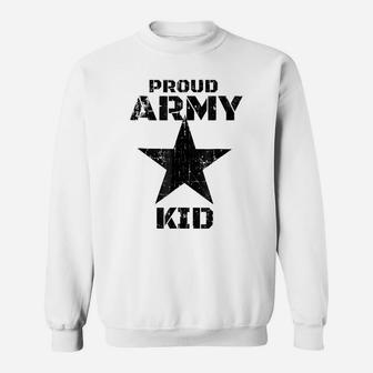 Proud Army Kid Military Patriotic Distressed T Shirt Sweatshirt | Crazezy AU