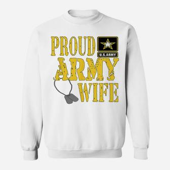Proud Army Wife Military Pride Sweatshirt | Crazezy