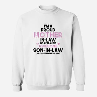 Proud Mum Gift Mothers Day Awesome Sweatshirt | Crazezy