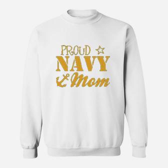 Proud Navy Mom Sweatshirt | Crazezy