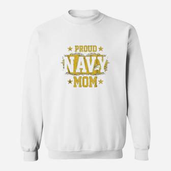 Proud Navy Mom Us Patriotic Mother Sweatshirt | Crazezy DE