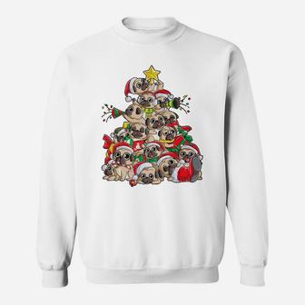 Pug Christmas Tree Dog Santa Merry Pugmas Xmas Gifts Boys Sweatshirt | Crazezy UK