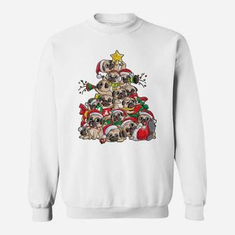 Pug Christmas Tree Dog Santa Merry Pugmas Xmas Gifts Boys Sweatshirt Sweatshirt | Crazezy