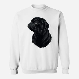 Pug Dog Mom Dad Funny Graphic Cute Black Pug Sweatshirt | Crazezy