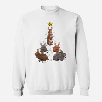 Rabbit Bunny Christmas Tree T Shirt Ornament Decor Gift Sweatshirt Sweatshirt | Crazezy CA