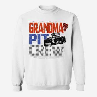 Race Car Themed Birthday Party Gift Grandma Pit Crew Costume Sweatshirt | Crazezy UK