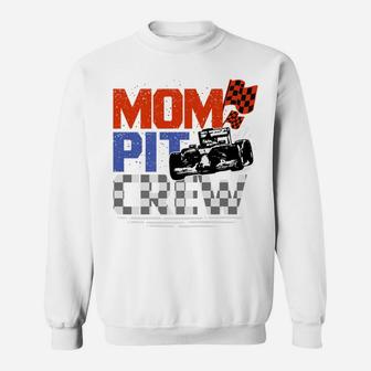 Race Car Themed Birthday Party Gift Mom Pit Crew Costume Sweatshirt | Crazezy UK
