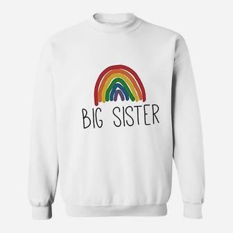 Rainbow Big Sister Sweatshirt | Crazezy