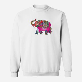 Rainbow Colored Elephant Sweatshirt - Thegiftio UK