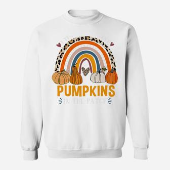 Rainbow I Teach The Cutest Pumpkins In The Patch Fall Season Sweatshirt | Crazezy