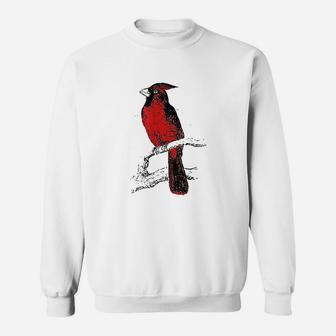 Red Cardinal Bird Love Bird Watching Vintage Sweatshirt | Crazezy