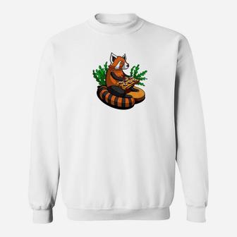 Red Panda Bear Sushi Lover Cute Sweatshirt - Thegiftio