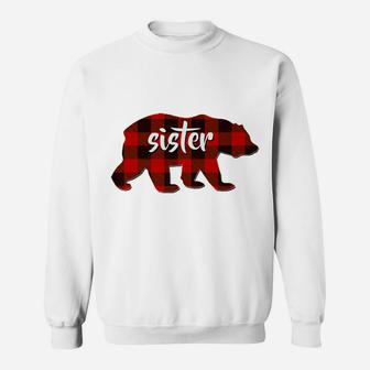 Red Plaid Sister Buffalo Matching Family Pajama Christmas Sweatshirt | Crazezy AU
