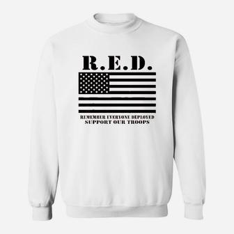 Red Support Our Troops Sweatshirt | Crazezy UK