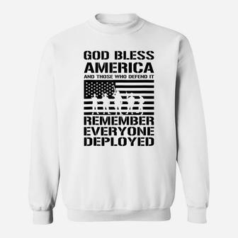 Remember Everyone Deployed Tee - Red Friday Military Veteran Sweatshirt | Crazezy