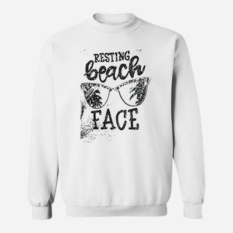 Resting Beach Face Sweatshirt | Crazezy