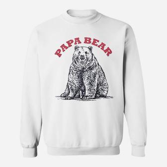 Retreez Funny Papa Bear For Dads Graphic Printed Sweatshirt | Crazezy