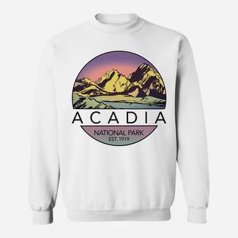 Retro Vintage Acadia National Park Long Sleeve Tee Shirt Sweatshirt | Crazezy CA