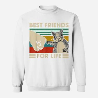 Retro Vintage Squirrel Best Friend For Life Fist Bump Sweatshirt | Crazezy UK